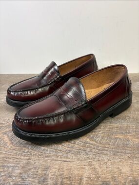 Nunn Bush Burgundy Leather Penny Loafers Men’s 10.5M